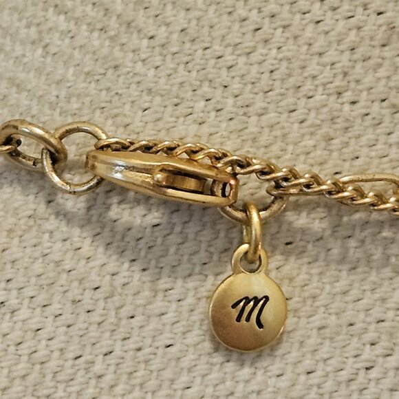 Madewell Gold Tone Rectangular Pendant 18" Necklace - Picture 3 of 3